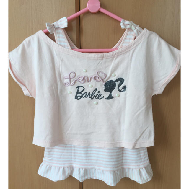 Barbie(バービー)のバービートップス2点セット キッズ/ベビー/マタニティのキッズ服女の子用(90cm~)(Tシャツ/カットソー)の商品写真