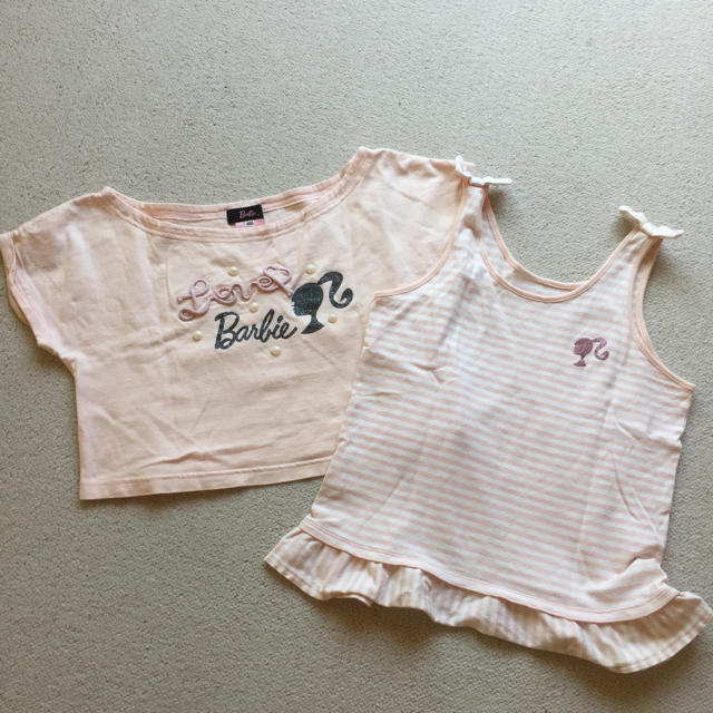 Barbie(バービー)のバービートップス2点セット キッズ/ベビー/マタニティのキッズ服女の子用(90cm~)(Tシャツ/カットソー)の商品写真