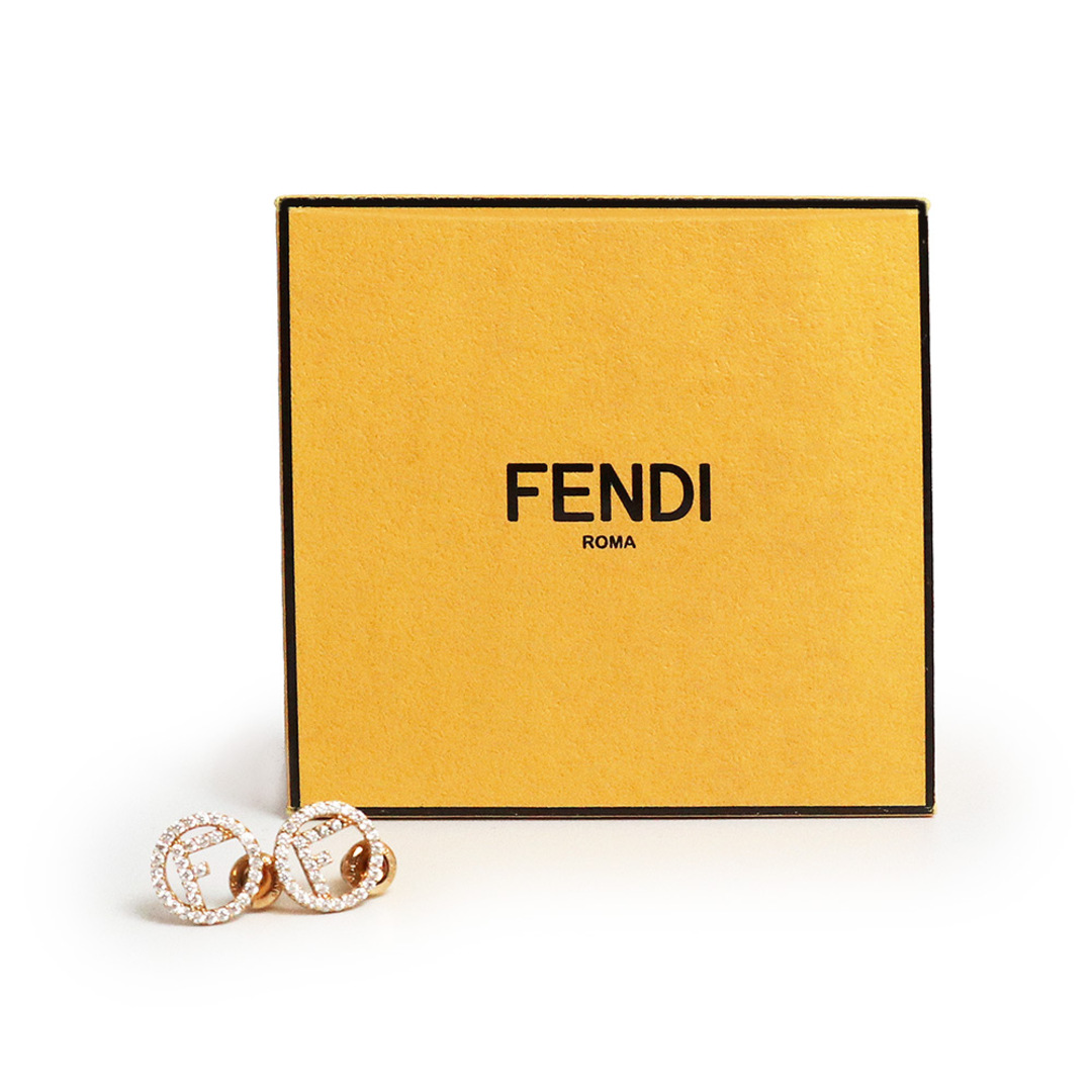 【新品 未使用】FENDI ピアス F IS FENDI ゴールド 8AG738 FENDI - フェンディ ラインストーン エフ イズ フェンディ