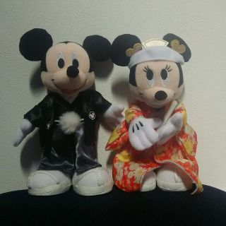 ディズニー(Disney)のミッキー♥ミニー 和装 ぬいぐるみ(ぬいぐるみ)