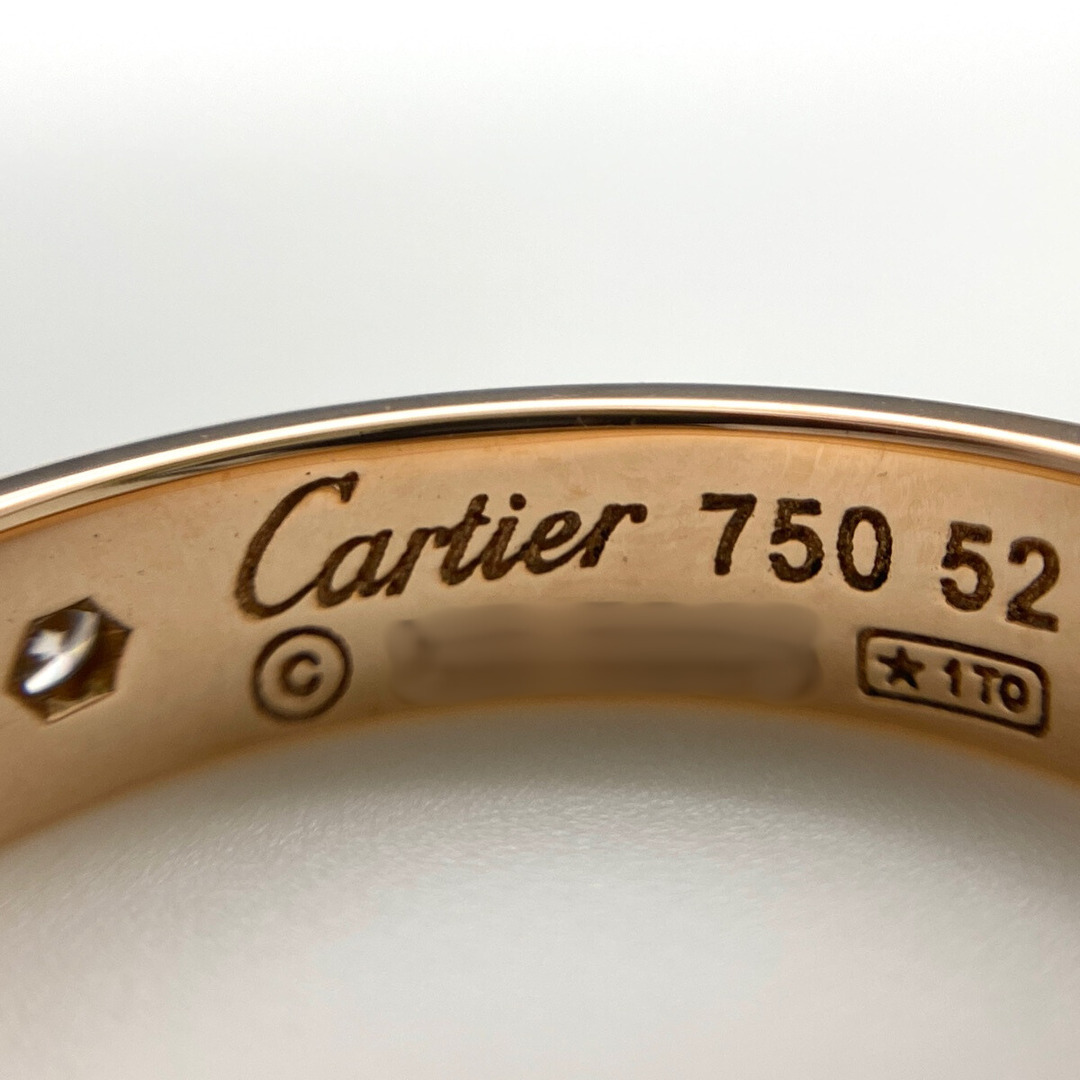 カルティエ ミニラブリング Au750 ダイヤモンド 11.5号 Cartier - カルティエ ミニラブ リング 11.5号 750 【中古】の