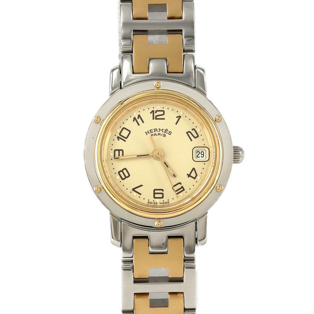 【稼働】CL4.220 エルメス クリッパー コンビ ゴールドウォッチ 腕時計 HERMES - エルメス クリッパー コンビ CL4.220 SSxGP クォーツの