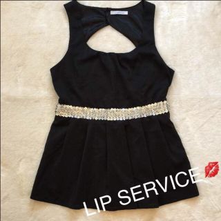 リップサービス(LIP SERVICE)のLIP SERVICE☆ウエストビジュートップス(カットソー(半袖/袖なし))