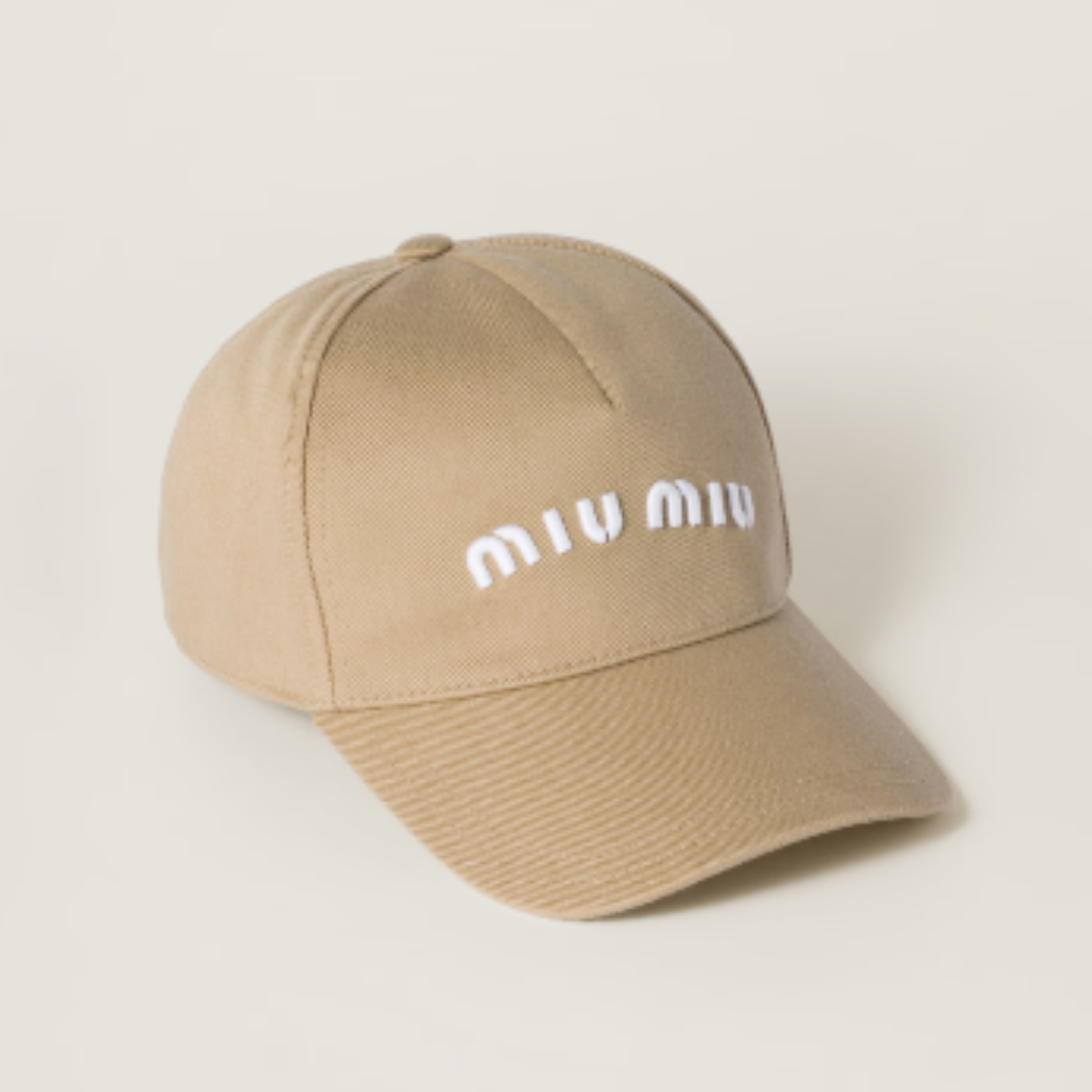 miumiu ドリルベースボールキャップ　M 帽子　キャップ　miu miu