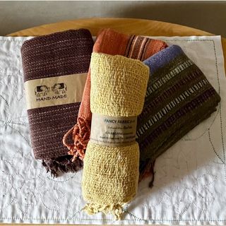タイ🇹🇭チェンマイ直輸入✨コットンマフラー４点セット【新品】③(マフラー/ショール)