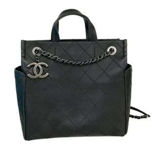 シャネル(CHANEL)の　シャネル CHANEL ワイルドステッチ 2WAYバッグ A94231 ブラック/シルバー金具 カーフ レディース ハンドバッグ(ハンドバッグ)