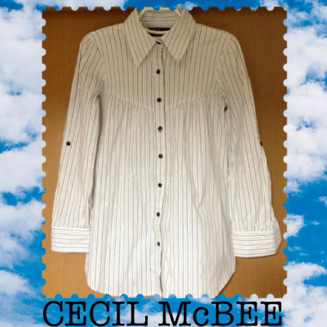 CECIL McBEE(セシルマクビー)のセシルマクビー ラメ ストライプ シャツ レディースのトップス(シャツ/ブラウス(長袖/七分))の商品写真