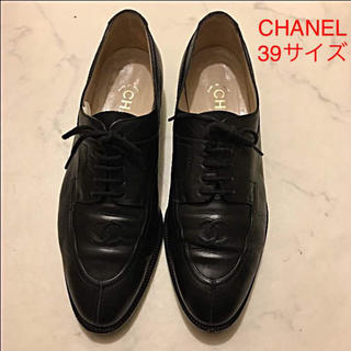 シャネル(CHANEL)のお値下げ❣️美品 CHANEL オックスフォードシューズ 黒 39サイズ(ローファー/革靴)
