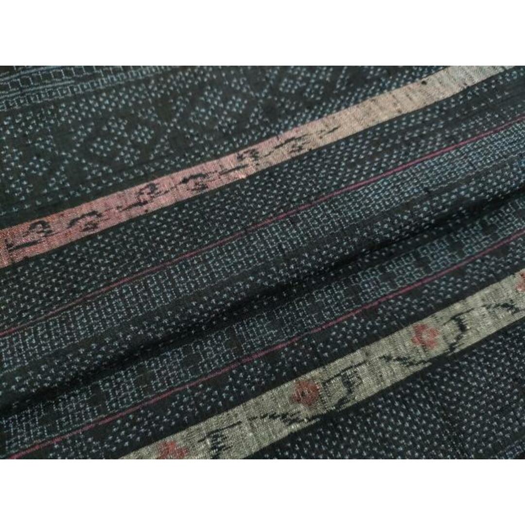 平和屋着物●本場結城紬　100亀甲　横段吉祥文　正絹　逸品　DAAV3083du レディースの水着/浴衣(着物)の商品写真