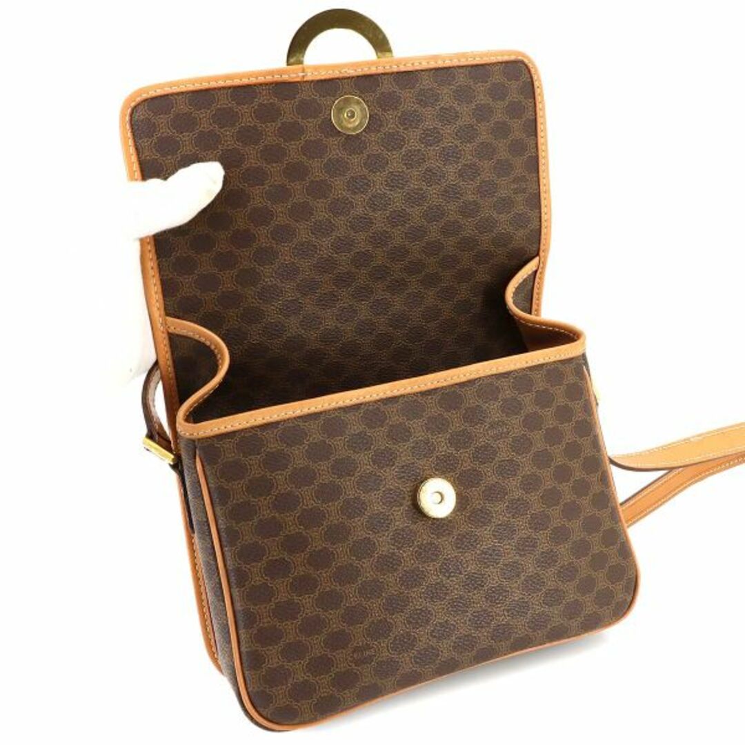 希少【CELINE】ショルダーバッグ マカダム柄 ブラウン ゴールド金具 PVC CELINE - 美品 セリーヌ CELINE マカダム柄 ショルダー バッグ