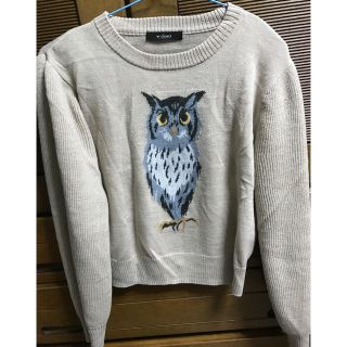 ダブルクローゼット(w closet)のわら様 専用 フクロウ ニット(ニット/セーター)