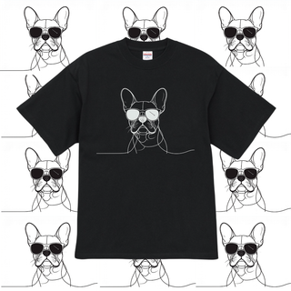 ハイクオリティー Tシャツ XL 犬　フレンチブルドッグ シンプル(Tシャツ/カットソー(半袖/袖なし))
