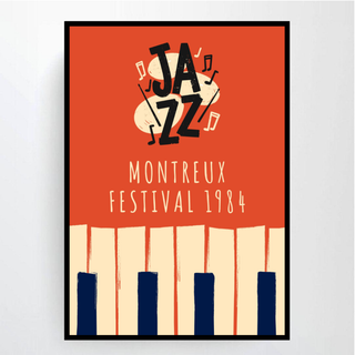 10.ジャズ　JAZZ　音楽　ミッドセンチュリー　レトロモダン　アートポスター(その他)