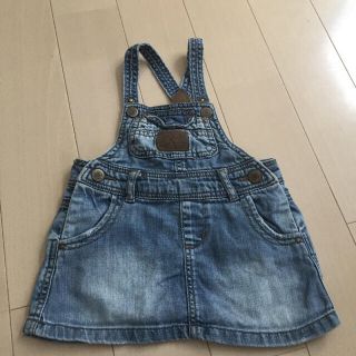 ザラキッズ(ZARA KIDS)のZARA baby デニムサロペットスカート ジャンパースカート(ワンピース)