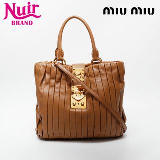 ミュウミュウ MIU MIUコーデュロイトートバッグ 新品同様 ブラウン超人気! MIU MIU(バッグ ・ ブラウン/茶色系)のフリマアイテム一覧