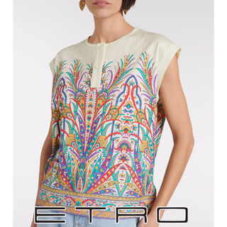 エトロ(ETRO)の新品未使用タグ付★ETRO★グラフィック★コットン★トップス(Tシャツ(半袖/袖なし))