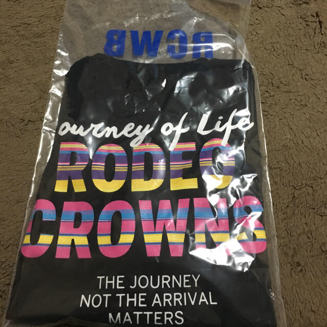 RODEO CROWNS WIDE BOWL(ロデオクラウンズワイドボウル)のメンズカラフルボーダーＶネックＴシャツＸＬ メンズのトップス(Tシャツ/カットソー(半袖/袖なし))の商品写真