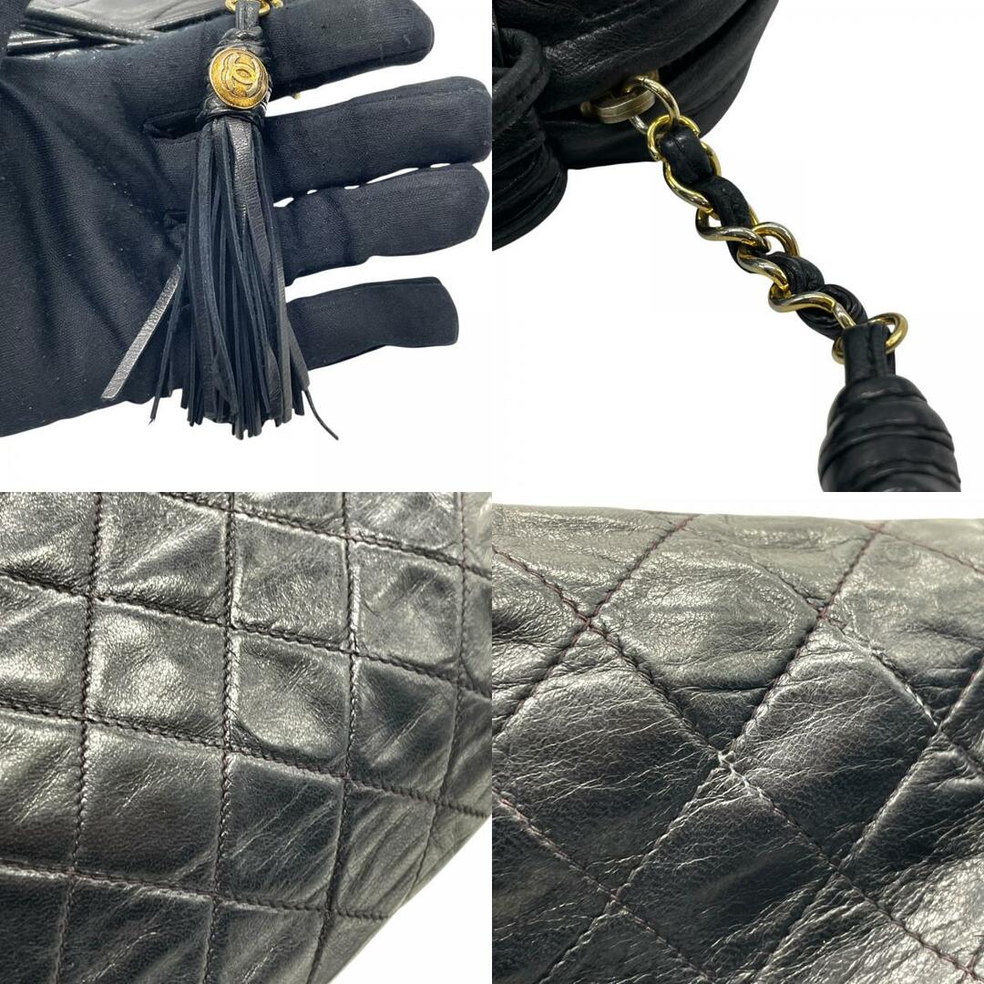 CHANEL(シャネル)の極美品 シャネル CHANEL マトラッセ フリンジ ショルダーバッグ 黒 ブラック レザー ゴールド金具 クロスボディ 斜め掛け レディース ヴィンテージ ココマーク A レディースのバッグ(ショルダーバッグ)の商品写真