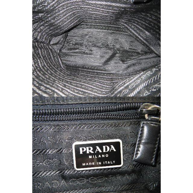 PRADA(プラダ)の●9万プラダラムスキンレザー外ポケ斜め掛けショルダーバッグ黒メンズ●良美 メンズのバッグ(ショルダーバッグ)の商品写真