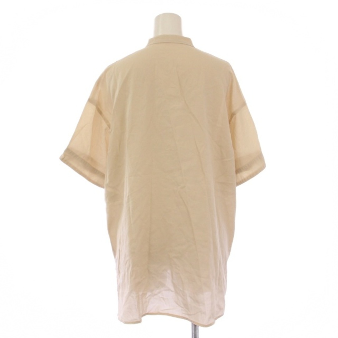 other(アザー)のアンクレイヴ uncrave バンドカラー シャツ ブラウス 半袖 F ベージュ レディースのトップス(シャツ/ブラウス(半袖/袖なし))の商品写真