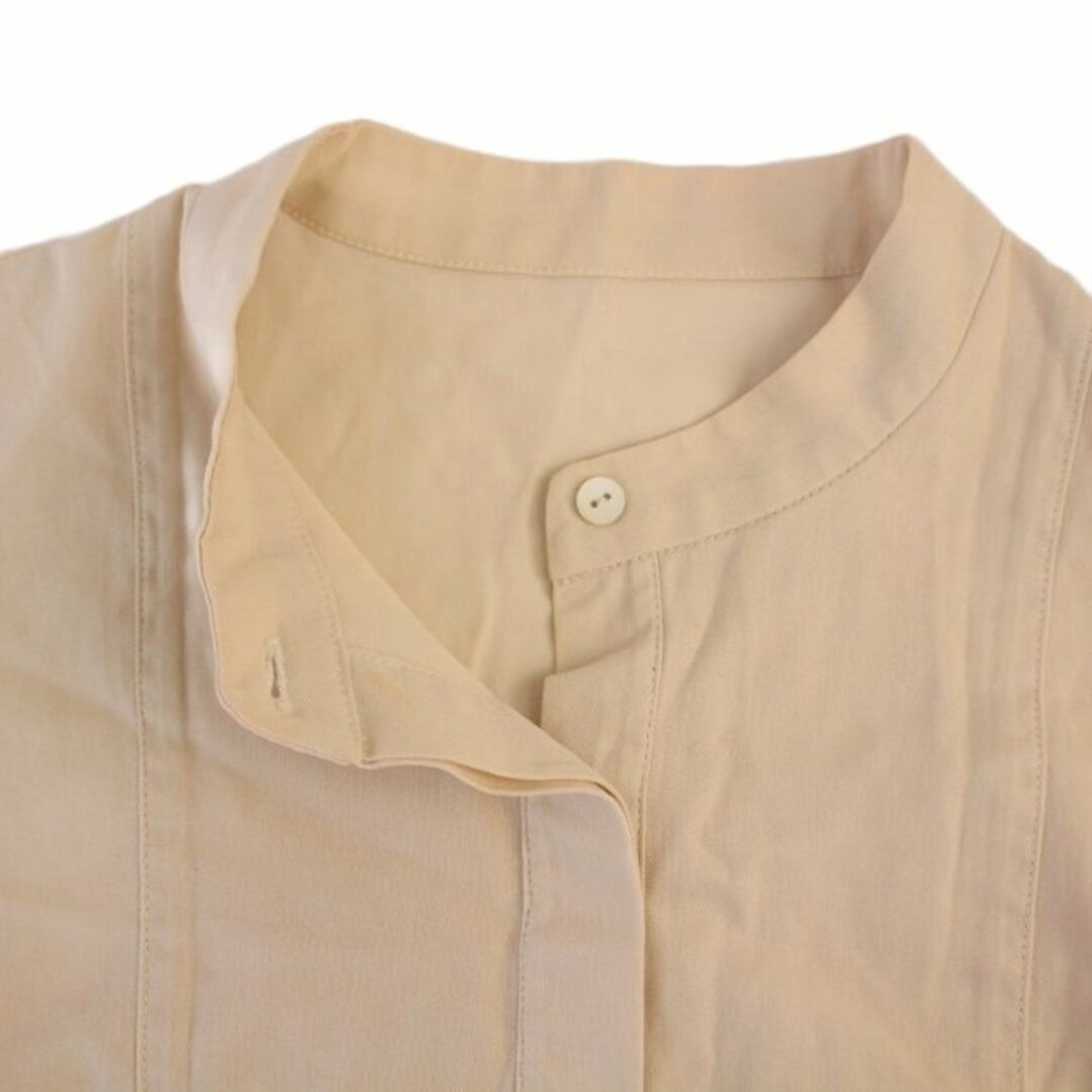 other(アザー)のアンクレイヴ uncrave バンドカラー シャツ ブラウス 半袖 F ベージュ レディースのトップス(シャツ/ブラウス(半袖/袖なし))の商品写真