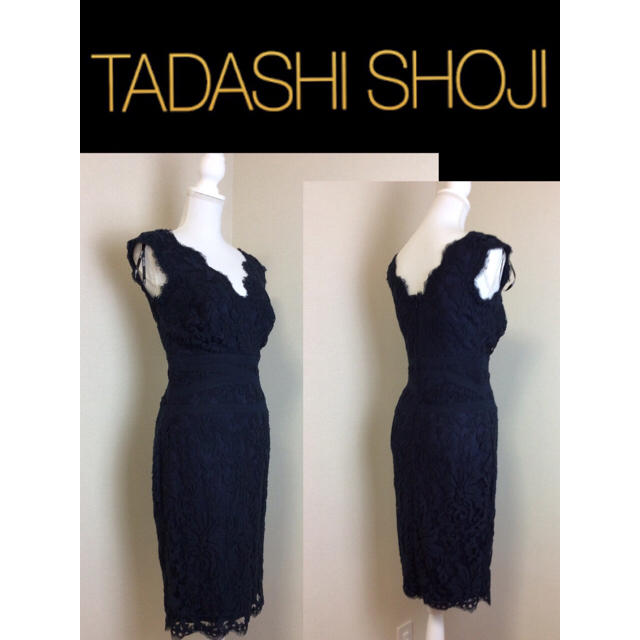 TADASHI SHOJI(タダシショウジ)のエミリー様専用Tadashi Shojiネイビードレスワンピース  レディースのワンピース(ひざ丈ワンピース)の商品写真