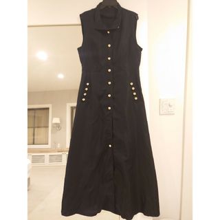 SHEIN黒ワンピースフレア膝丈Мサイズ