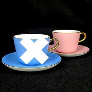 オオクラトウエン(大倉陶園)の●良品△大倉陶園　色蒔き　モーニング　カップ&ソーサー　ピンク(食器)