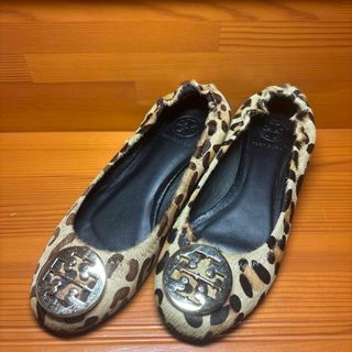 Tory Burch ヒョウ柄 レオパード フラットジューズ 7M 24cm