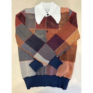 トーガ(TOGA)の【新品】TOGA KNIT POLO SHIRT Dark Red / 36(カットソー(長袖/七分))
