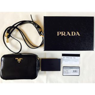 プラダ(PRADA)のPRADA/プラダ/サフィアーノ/ポシェット/ショルダー/バッグ/ブラック(ショルダーバッグ)