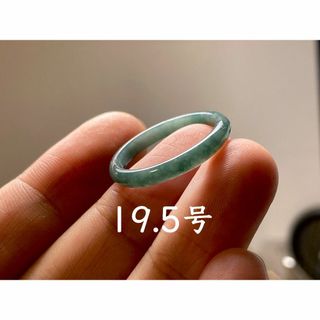 L13-100 糯種 深青色 19.5号 グアテマラ産A貨本翡翠くりぬき リング(リング(指輪))