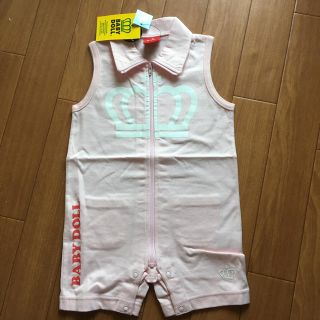 ベビードール(BABYDOLL)の新品ベビードールノースリーブロンパースソフトピンク80cm(ロンパース)