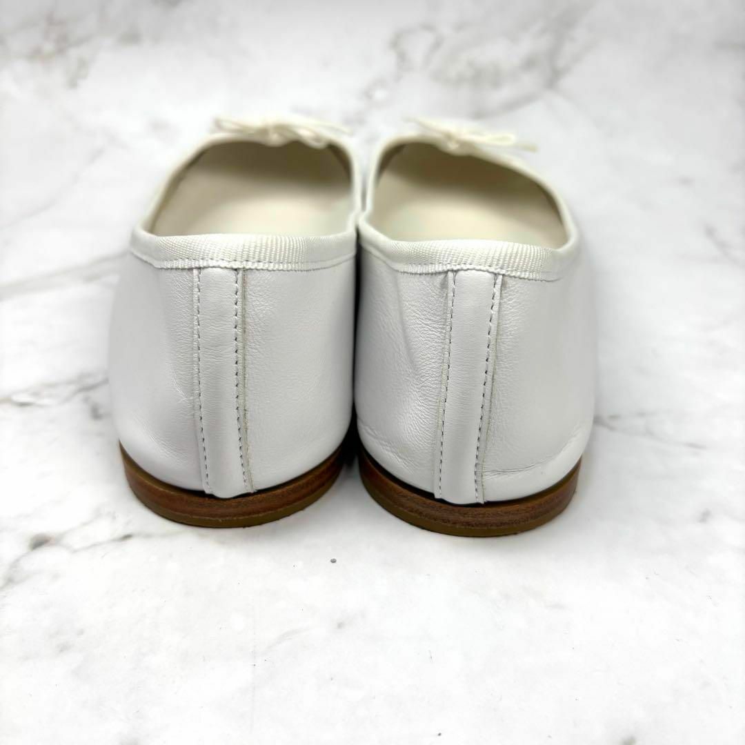 【新品級】 repetto レペット 41 サンドリオン 白 レザー パンプス 新品級】 repetto レペット 41 サンドリオン 白 レザー パンプス