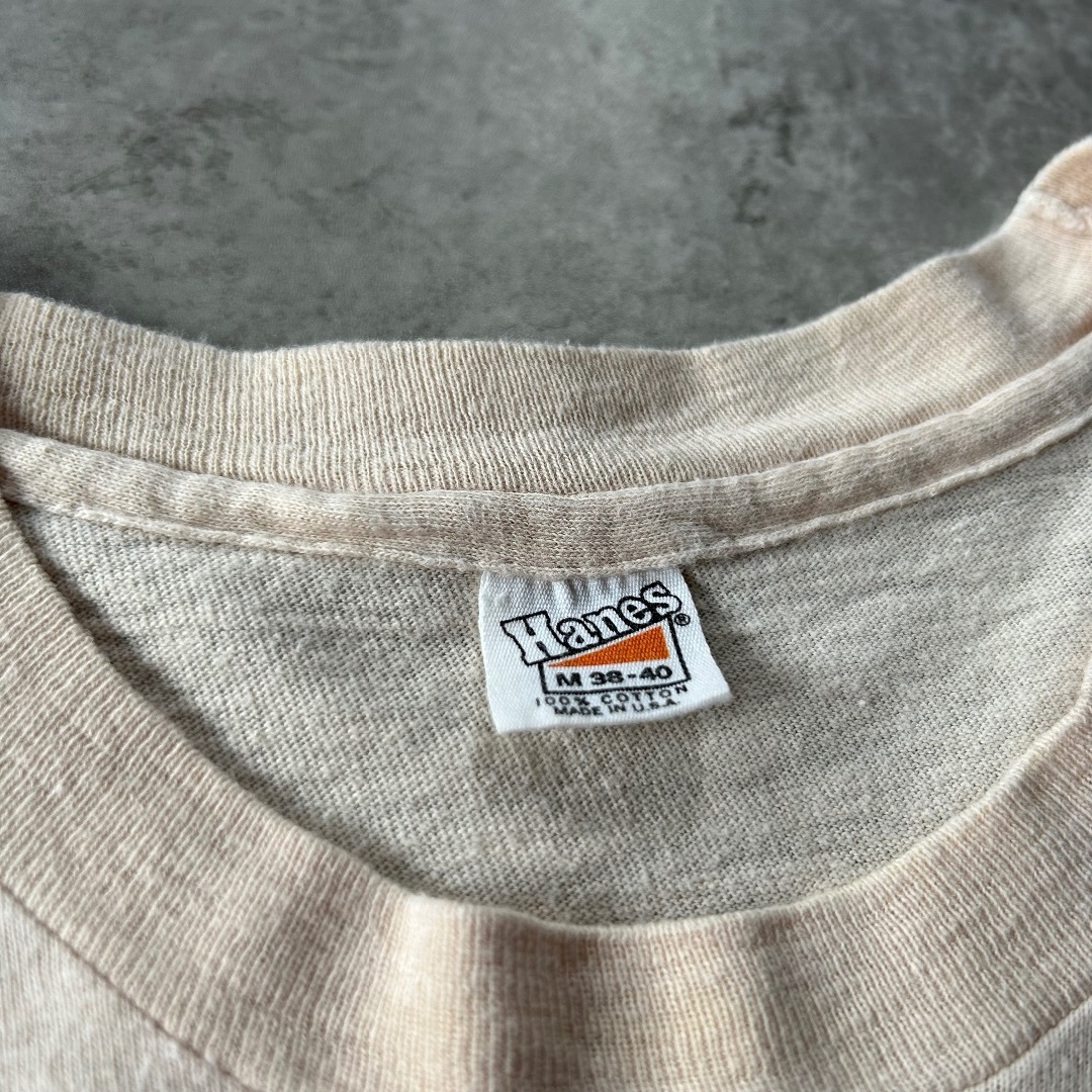 Hanes(ヘインズ)の70s80s Hanes 企業tシャツ/メッセージtシャツ USA製 ベージュ  メンズのトップス(Tシャツ/カットソー(半袖/袖なし))の商品写真