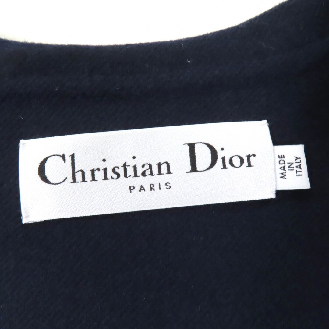 Christian Dior(クリスチャンディオール)の極美品☆Christian Dior クリスチャンディオール 2R0C48X1116 ウール ラビット混 セーラーカラー ジャケット ネイビー 40 イタリア製 正規品 レディース レディースのジャケット/アウター(その他)の商品写真