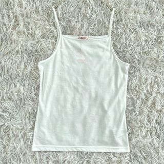 【美品 タグ付き】白 キャミソール レイヤード ストレッチ 洗える しまむら
