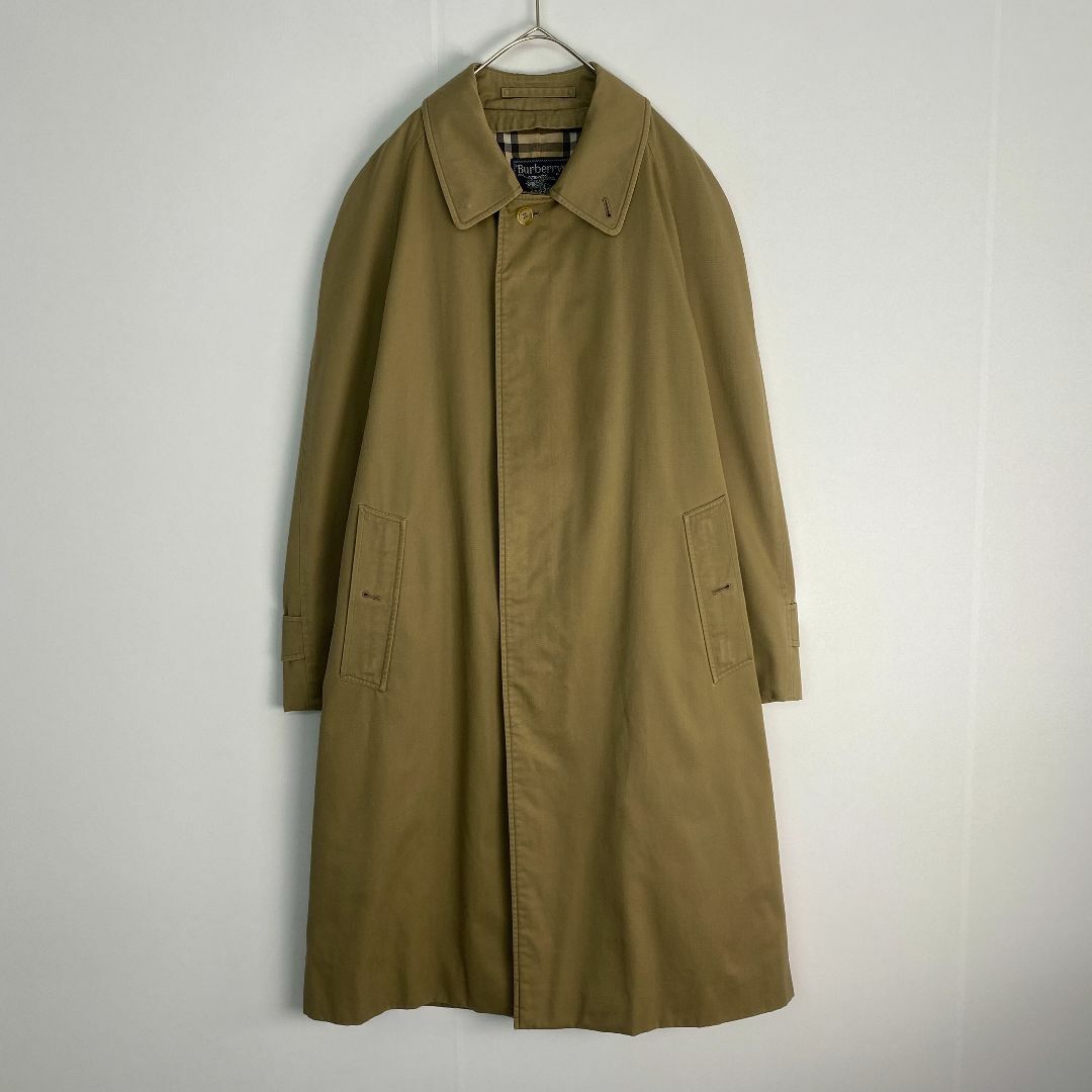 【美品】バーバリーズ・ステンカラーコート・ノバチェック・ベージュ・L相当 BURBERRY - バーバリーズ ステンカラーコート ノバチェック