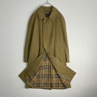 バーバリー(BURBERRY)のバーバリーズ ステンカラーコート ノバチェック 玉虫色 ベージュ系 L・XL相当(ステンカラーコート)
