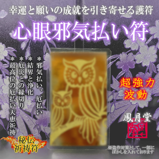 【心眼邪気払い符】厄払い 浄化 結界 厄除け 厄災縁切り お守り 護符 祈祷符(その他)