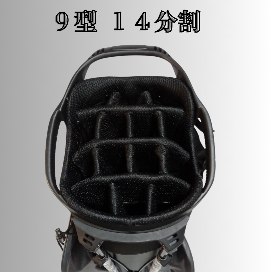 【人気・新品】ベニントン 14分割 スタンド式キャディバック グレー&ホワイト ベニントン ZONE 14分割 スタンド式キャディバック グレー
