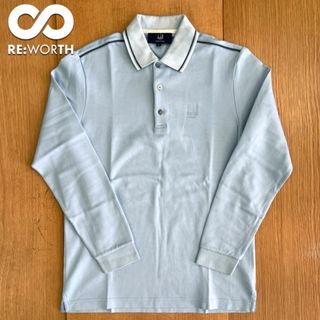 dunhill ダンヒル 車柄 ポロシャツ ベージュ イタリア製 Lサイズ 半袖 dunhill】ダンヒル メンズ ポロシャツ 半袖 ベージュ イタリア製