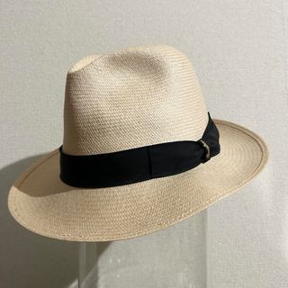 ボルサリーノ(Borsalino)の【美品】ボルサリーノ Borsalino パナマ ハット 60 ストロー 麦わら(ハット)