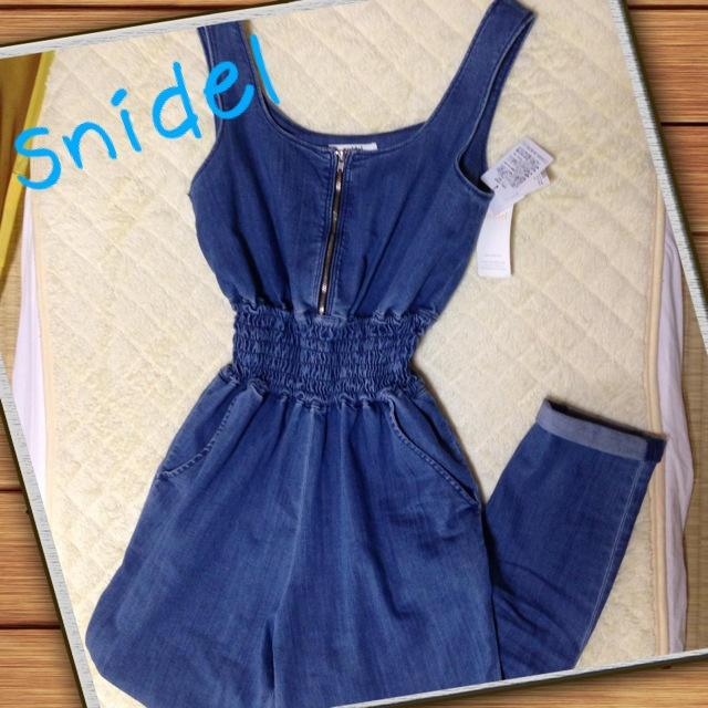 SNIDEL - ウエストシャーリングオールインワン