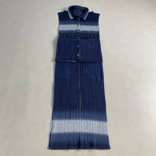 プリーツプリーズイッセイミヤケ(PLEATS PLEASE ISSEY MIYAKE)の美品　プリーツプリーズ セットアップ デニム転写 PLEATS PLEASE(セット/コーデ)