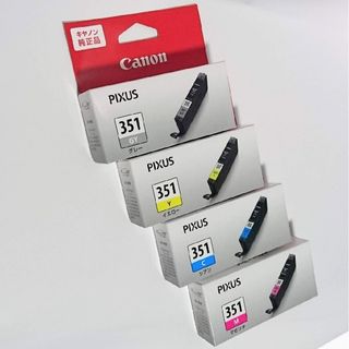 351マゼンタ,グレー,イエロー,シアン1箱ずつセット新品キヤノンインク