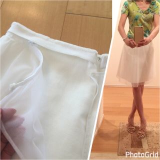 ブルマリン(Blumarine)の美品六本木お値下げ♡オートクチュールデザイナー作成チュール付スカート(ひざ丈スカート)