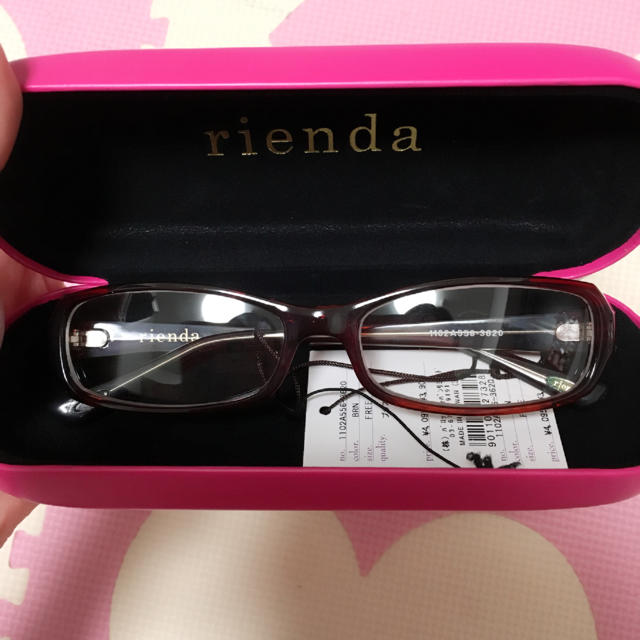 rienda(リエンダ)の未使用♡rienda♡伊達メガネ、ケース付き レディースのファッション小物(サングラス/メガネ)の商品写真