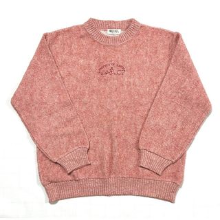 Maquiage　長袖カットソー　トレーナー　日本製　ピンク系　L　古着(カットソー(長袖/七分))