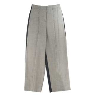 ジバンシィ(GIVENCHY)の【中古】GIVENCHY ジバンシー パンツ ストレートパンツ ブラック 黒 千鳥格子 ＃36 ウール お洒落 レディース 人気 【ブランドギャラリー東心斎橋店】(カジュアルパンツ)